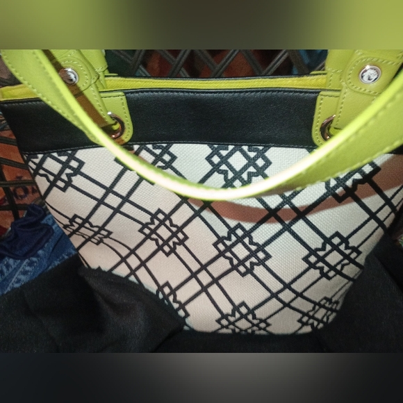 Spartina 449 Handbag Seven Oaks Dafauski Island, SC Green &  Black - Picture 8 of 12